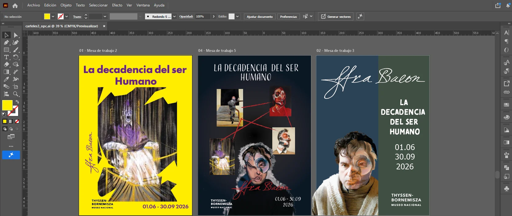 3 Propuestas cartel Francis Bacon