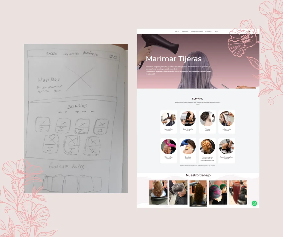 Diseño web Marimar Tijeras en dispositivos